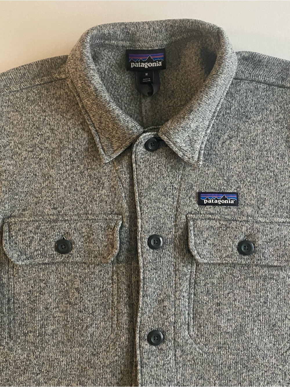 Patagonia Better Sweater Shirt Jacket Men Medium Heather Gray Button Up - Picture 3 of 12